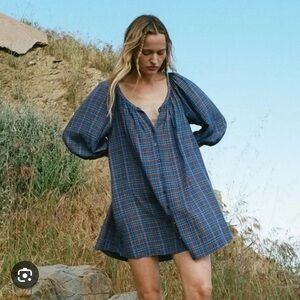 Doen Julien dress French plaid